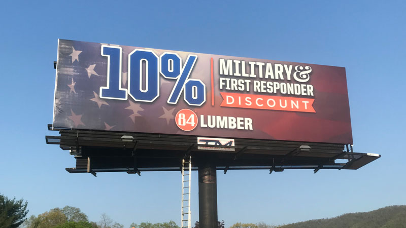 84 Lumber Billboard
