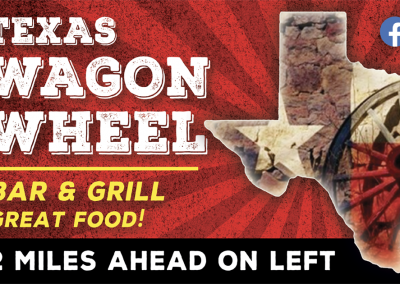 Texas Wagon Wheel Billboard